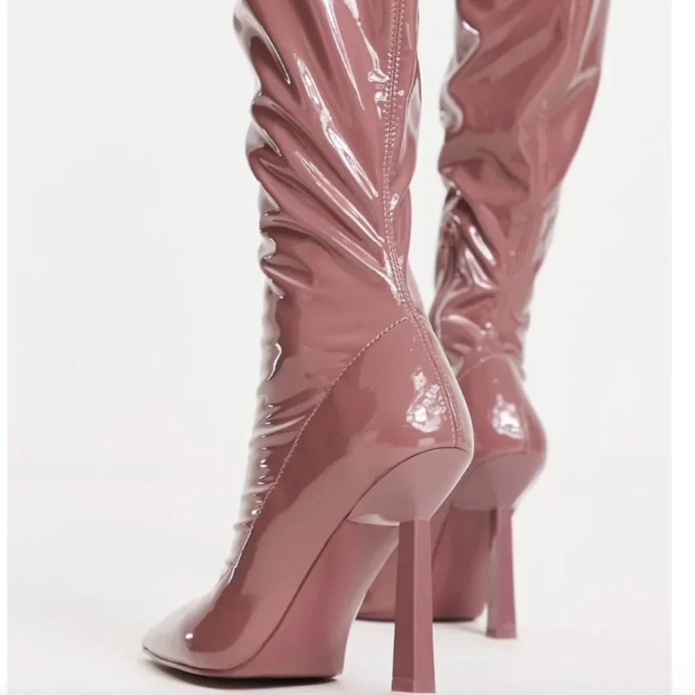 NWOB Aldo Nella Patent Thigh High Boots